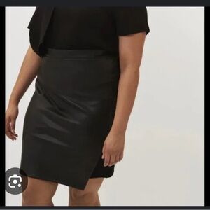Universal Standard Mosman Leatherette Faux Leather Skirt Size 20